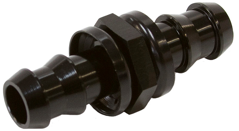 AF410-12-10BLK - -10 to -12 PUSHLOCK BARB JOINEBLACK 5/8" TO 3/4" MALE toMALE