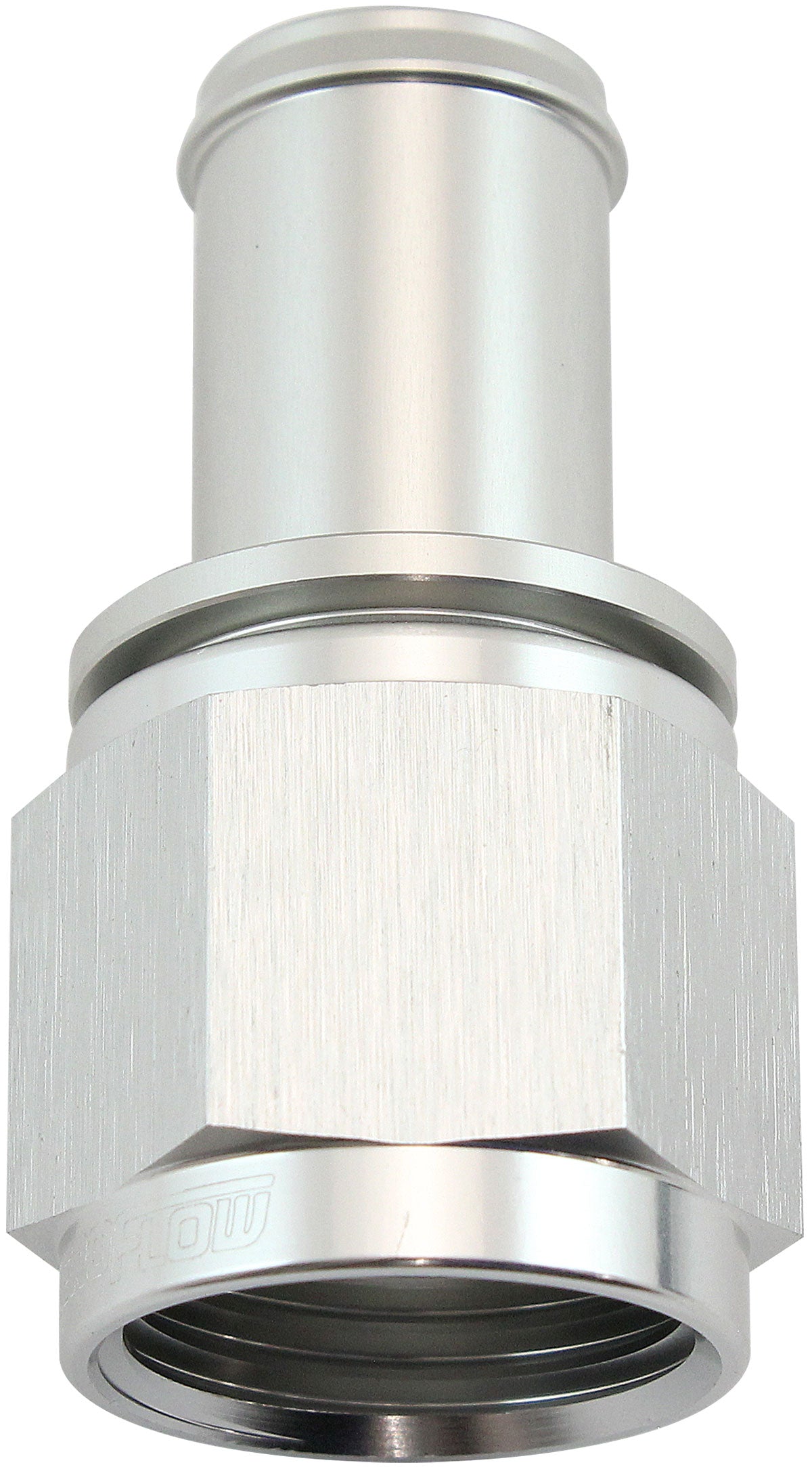 AF411-10S - FEMALE -10AN TO 5/8" BARB SILVER WITH TUBE NUT