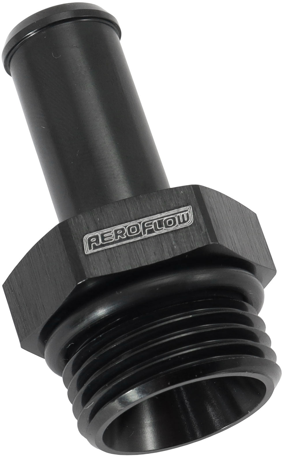 AF414-10-08BLK - -10ORB TO 1/2" PUSH ON BARB BLACK STRAIGHT BARB