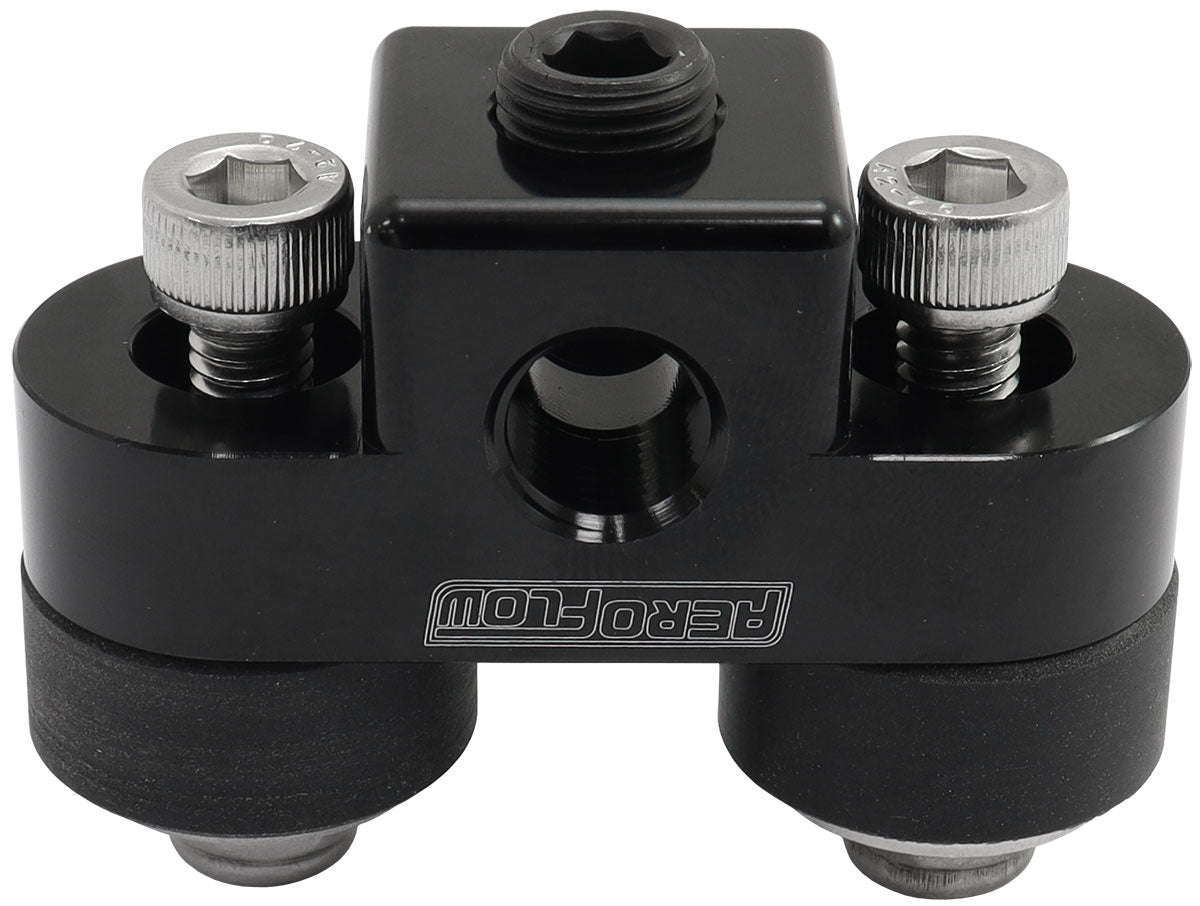 AF456-01BLK - PRESSURE SENSOR BLOCK BLACK 3 x 1/8" NPT PORT MOUNT RUBBER