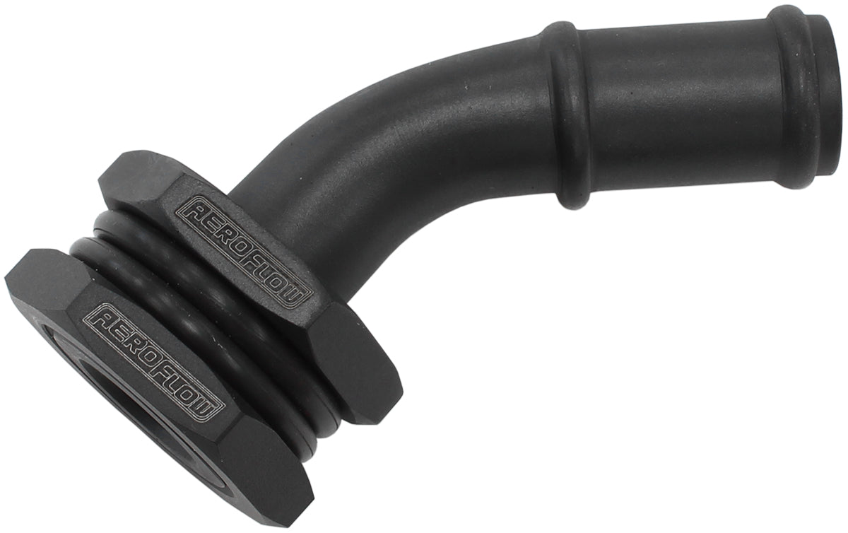 AF463-30 - BULKHEAD 45 TURBO DRAIN 5/8 BARB OIL PAN SUMP ADAPTER