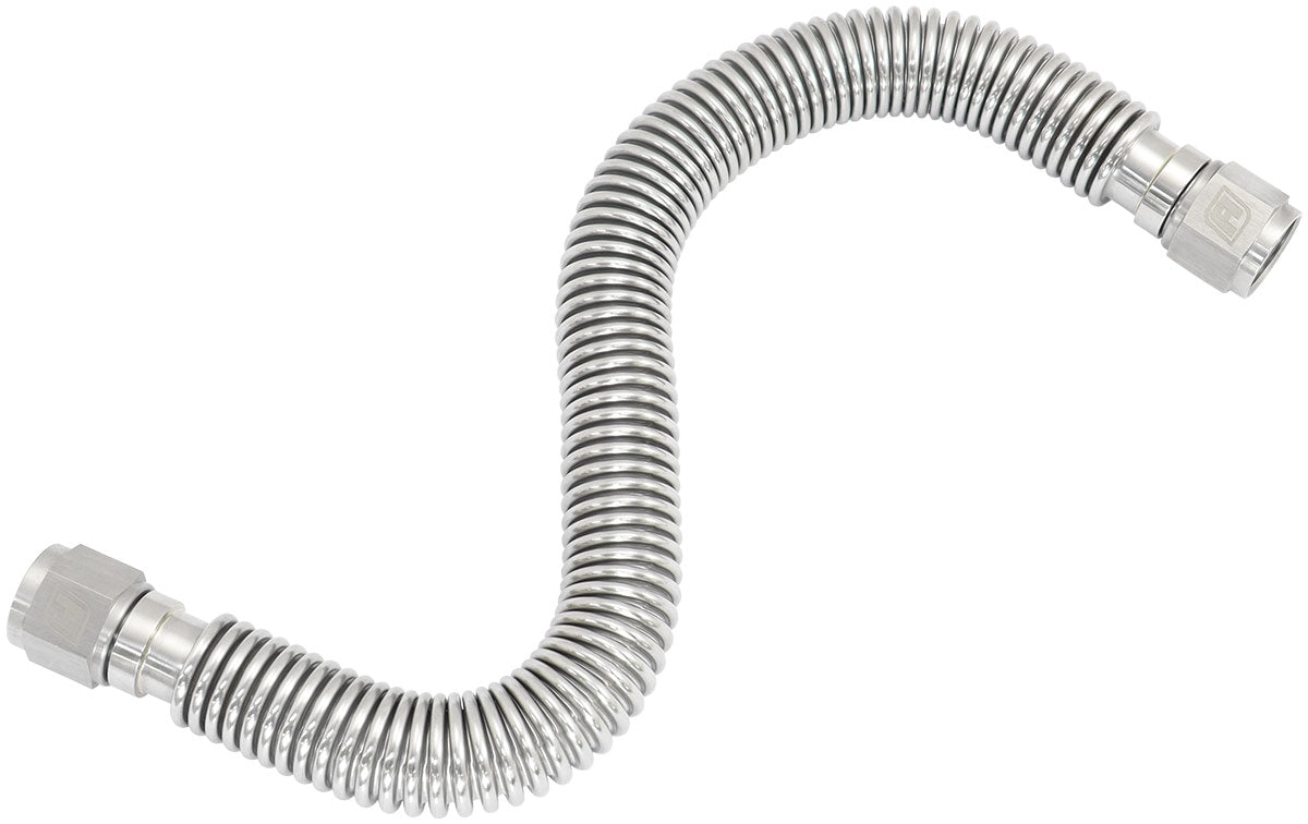 AF463-34 - FLEXIBLE TURBO DRAIN HOSE S/S FEMALE 2 x -10AN 400MM LONG