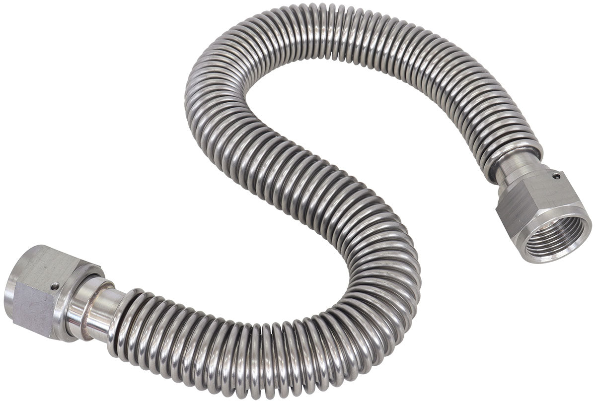 AF463-43 - FLEXIBLE TURBO DRAIN HOSE S/S FEMALE 2 x -12AN 500MM LONG
