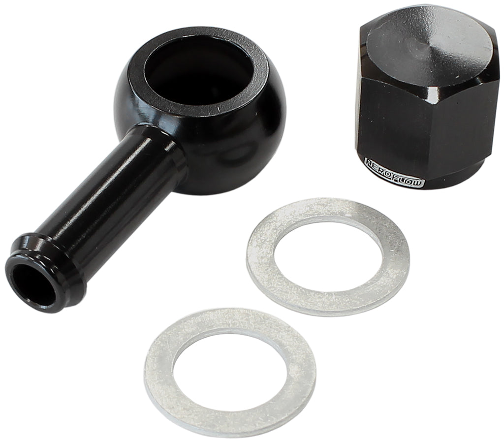 AF49-1020BLK - AEROFLOW / BOSCH FUEL PUMP 8mm / 5/16"BANJO & NUT KIT BLA
