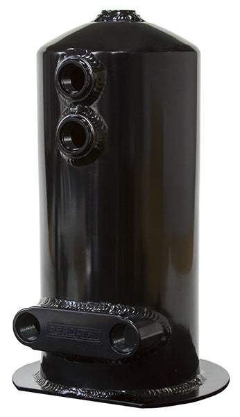 AF49-1024BLK - SURGE TANK 2.5L SPUN ALLOY DUAL FEED OPTION 4 X -8ORB