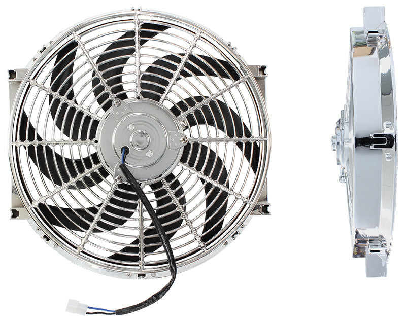 AF49-1027 - 14" CURVED BLADE CHROME FAN REVERSIBLE 1350CFM