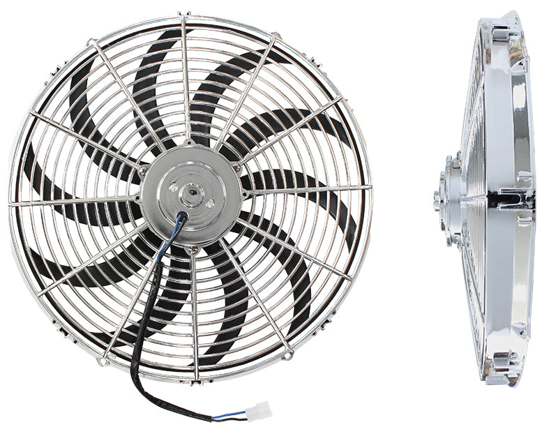 AF49-1028 - 16" CURVED BLADE CHROME FAN REVERSIBLE 1750CFM