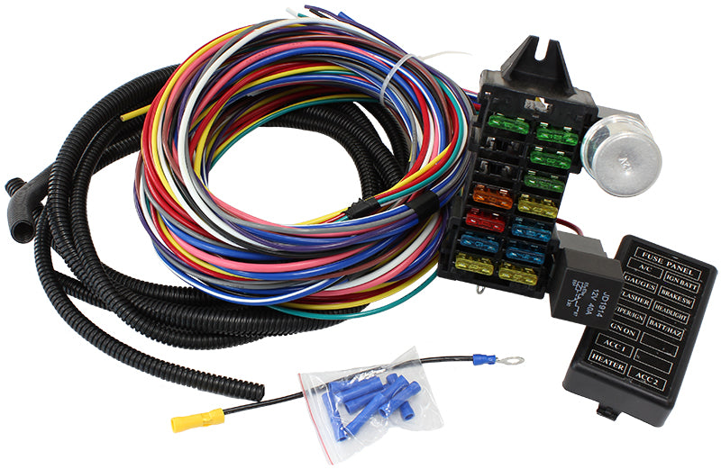 AF49-1501 - 12 CIRCUIT UNIVERSAL WIRING HARNESS 14 FUSE 12V