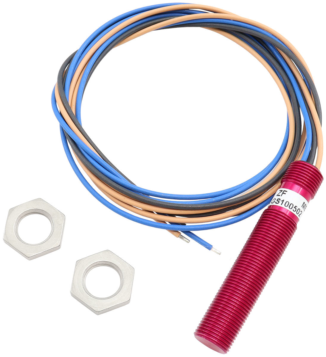 AF49-1871 - HALL EFFECT LONG RED SENSOR CHERRY SINGLE ZF M12 x 1.00mm GS100502 Aeroflow AF 49-1871
