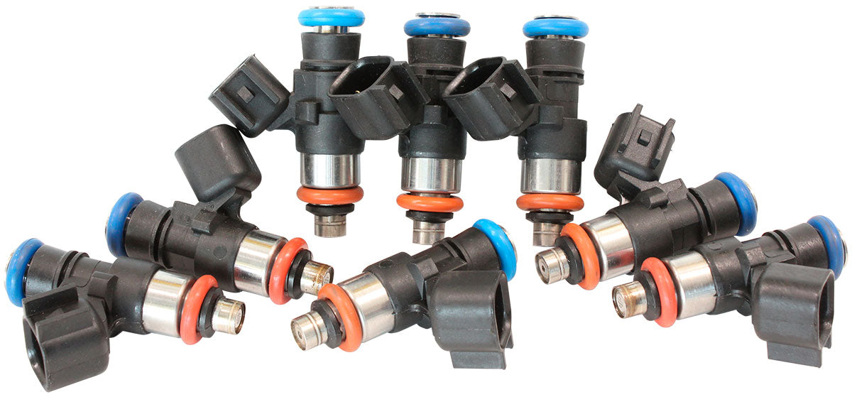 AF49-1925-8 - AEROFLOW 850CC FUEL INJECTOR EV14 SHORT USCAR 8 PACK