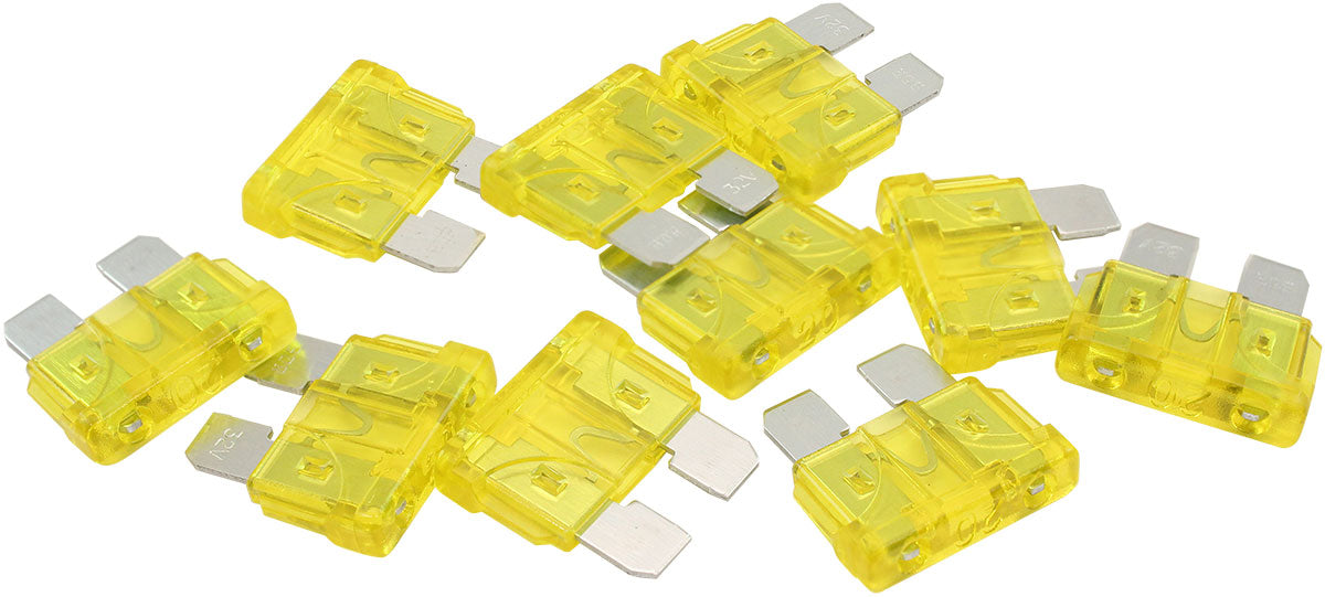 AF49-4009 - 20 AMP STANDARD BLADE FUSE YELLOW COLOUR 10 PACK