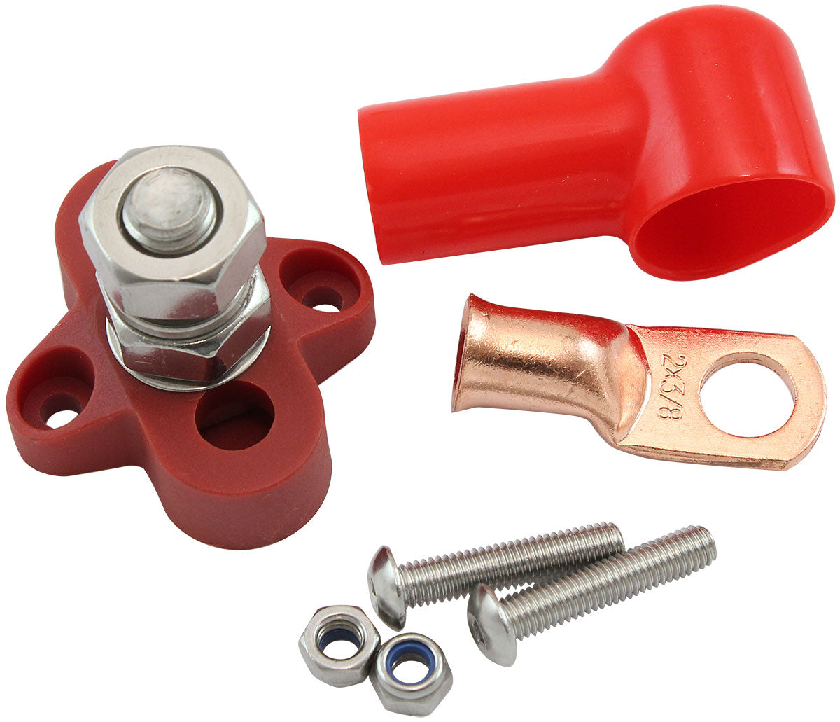 AF49-4067R - SINGLE POST M10 ELECTRICAL REDDISTRIBUTION BLOCK POS STUD