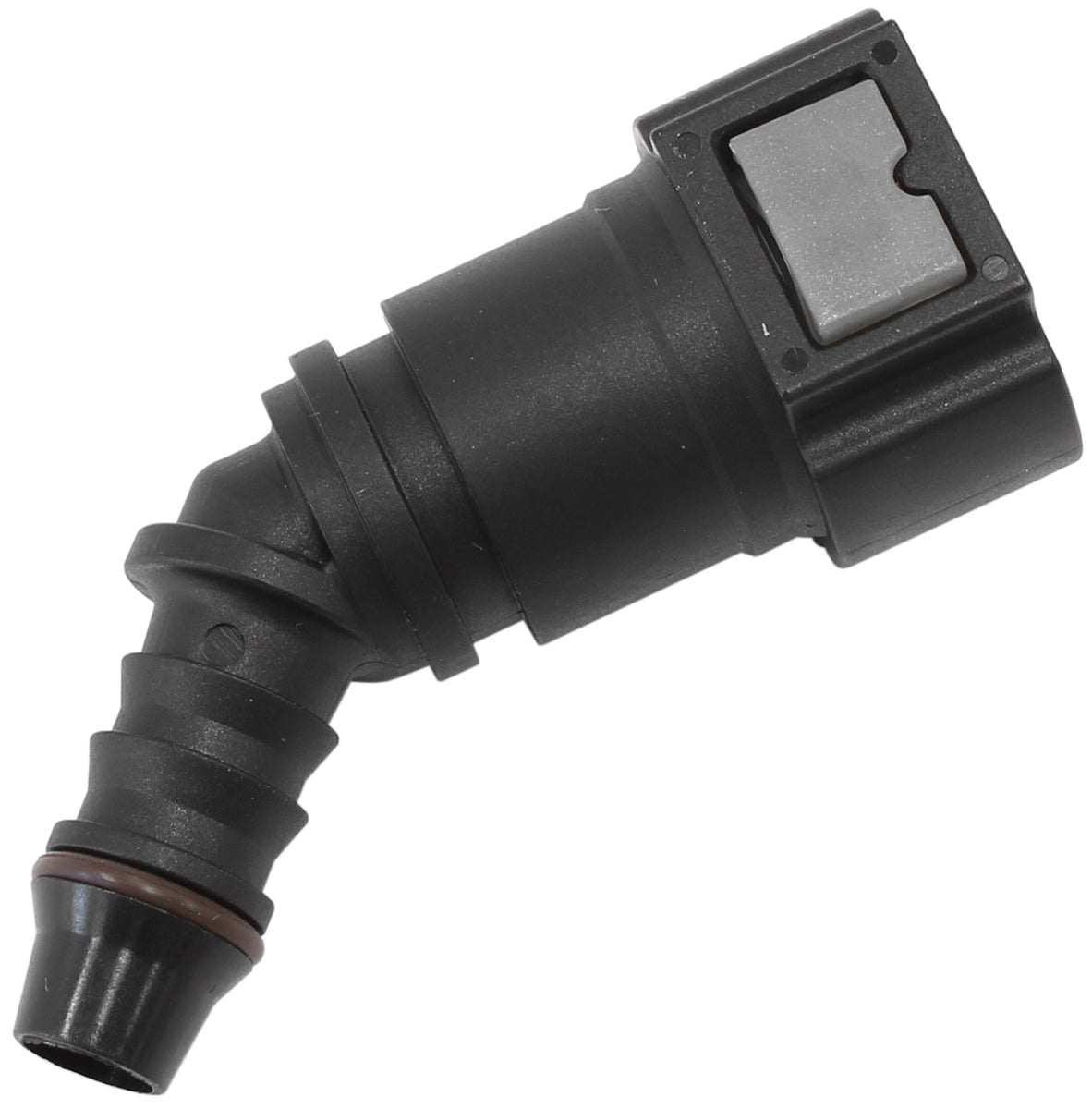 AF49-7011 - PUSH ON 3/8" EFI FITTING TO 3/8" / 9.65MM BARB 45 DEGREE
