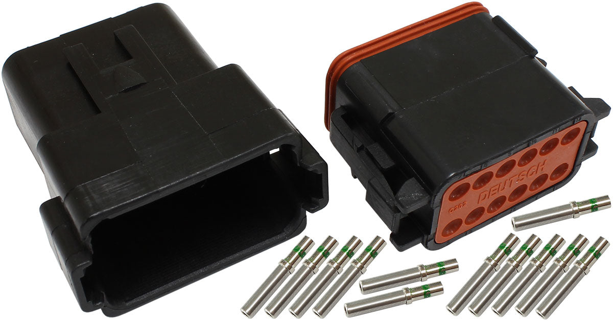 AF49-9012 - WEATHERTIGHT 12 PIN CONNECTOR KIT DEUTSCH DT STYLE BLACK