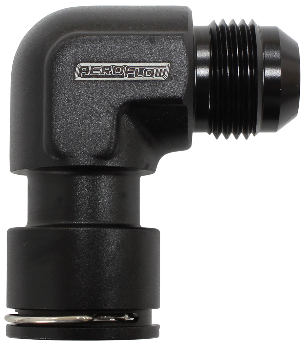 AF50-1010 - LSA S/CHARGER WATER FITTING 90DEG TO -10AN CLIP ON F/MAL