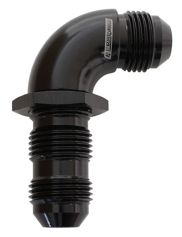 AF533-12BLK - 90 DEG BULKHEAD -12AN FUL FLOWBLACK NO RESTRICTION NUT SEPER