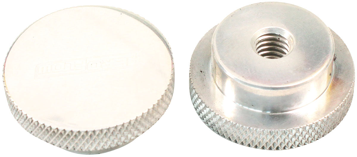 AF55-1009 - AIR CLEANER NUT 1/4" POLISHED LOW PROFILE TALL STEP 1/4" UNC