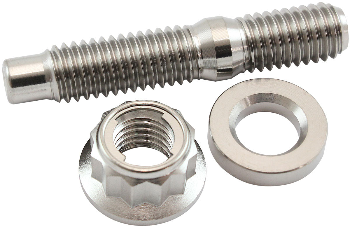 AF55-2010 - M8 TITANIUM STUD LOCKING NUT KIT M8X1.25mm HEADER BOLT