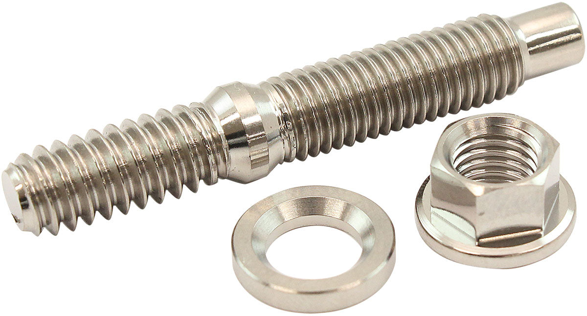 AF55-3005 - 1/4" TITANIUM STUD WASHER HEX NUT KIT 1/4-24 NUT 1/4-20 BOLTHEADER Aeroflow - AF 55-3005