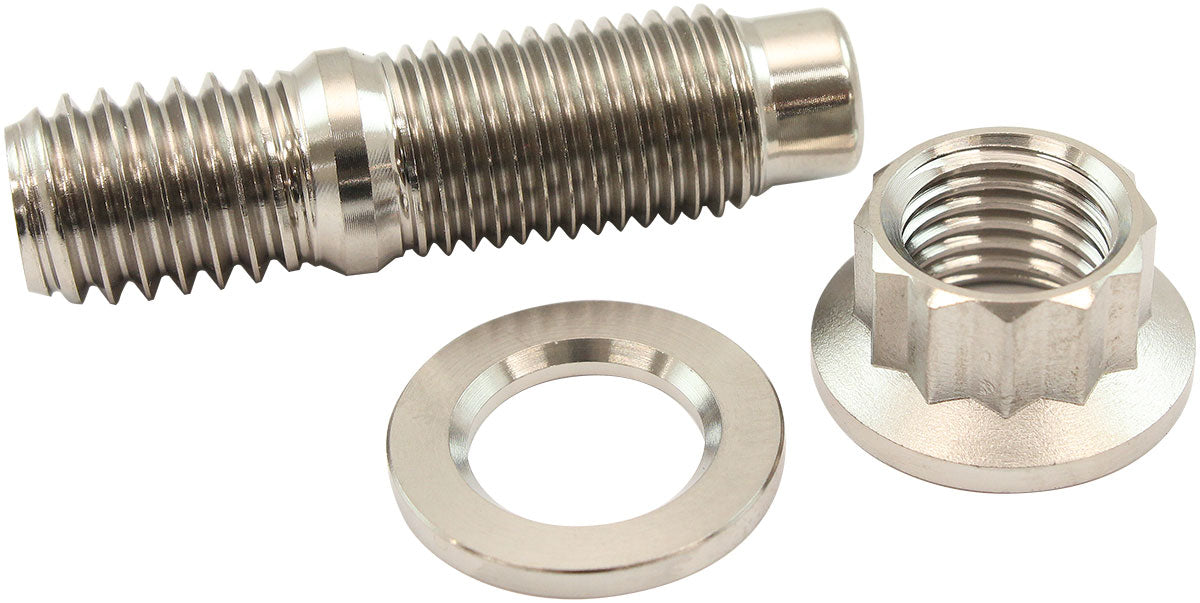 AF55-3010 - 7/16" TITANIUM STUD WASHER NUTKIT 7/16-20 NUT 7/16-14 BOLT HEADER Aeroflow - AF 55-3010