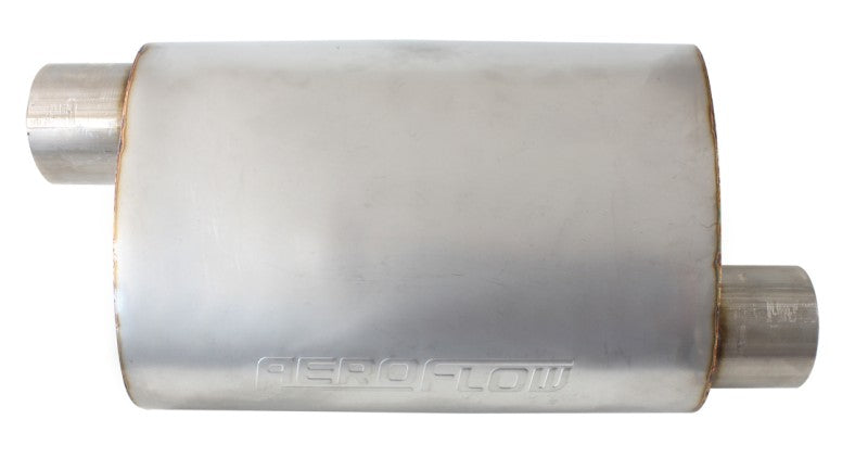 AF5500-250 - 2.5" OFFSET / OFFSET MUFFLER 13.75" LENGTH, 9.45" W, 5.3" H