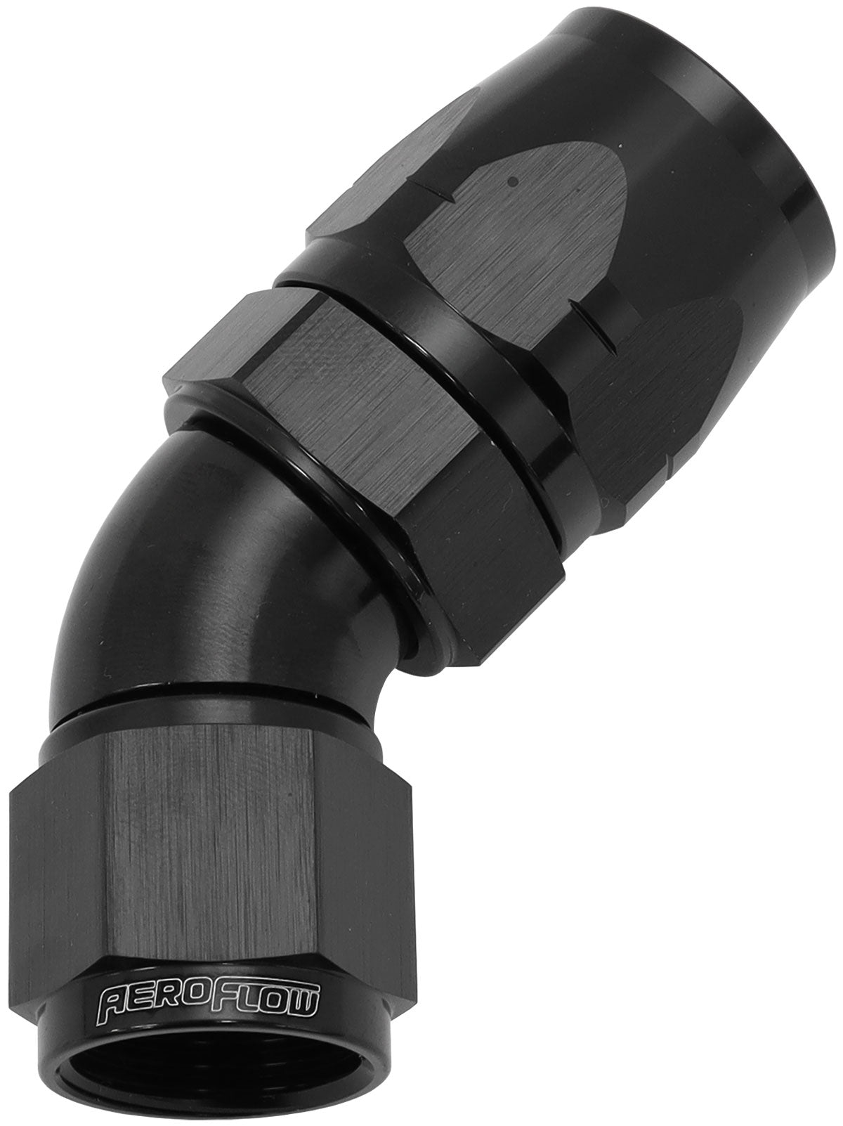 AF552-12-10BLK - STEPPED 45 DEG HOSEEND -12 HOSTO -10AN EXPANDER HOSE END BLA