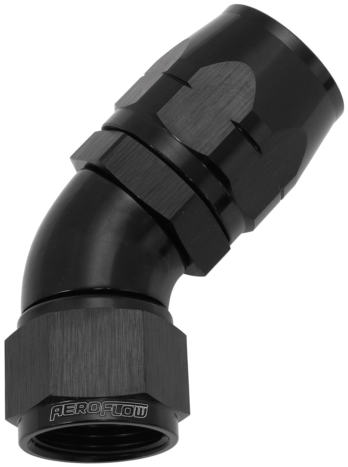AF552-16-12BLK - STEPPED 45 DEG HOSEEND -16 HOSTO -12AN EXPANDER HOSE END BLA