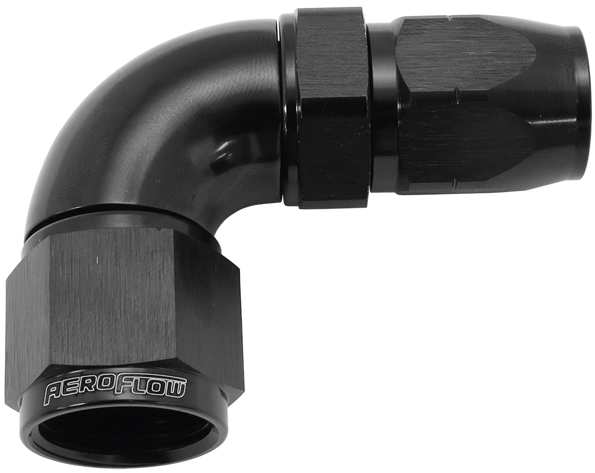 AF553-08-10BLK - STEPPED 90 DEG HOSEEND -8 HOSETO -10AN REDUCER HOSE END BLAC
