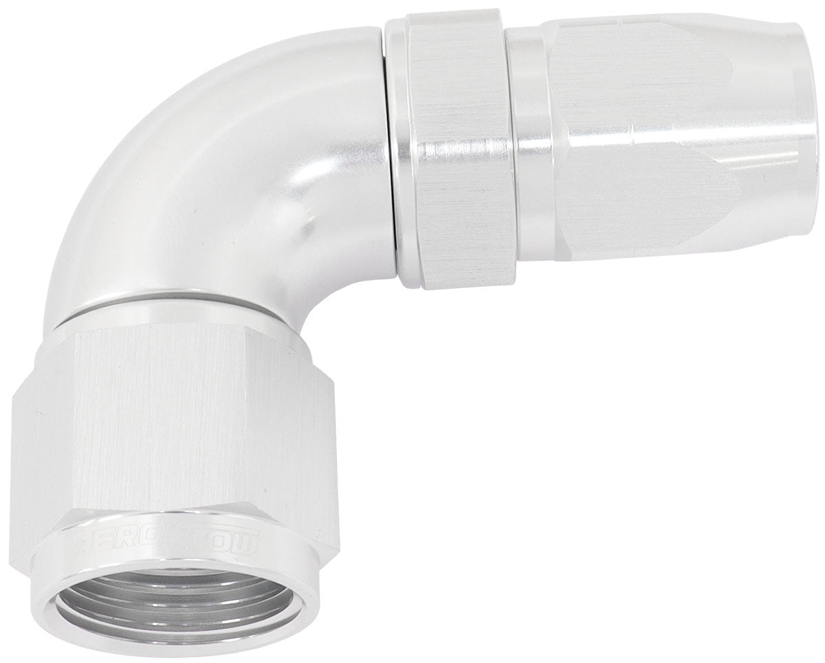 AF553-08-10S - STEPPED 90 DEG HOSEEND -8 HOSETO -10AN REDUCER HOSE END SILV