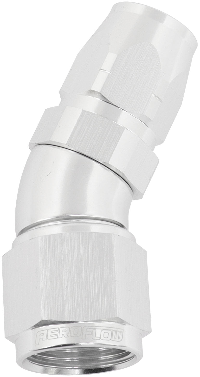 AF557-06-08S - ALLOY 30 DEG HOSE END -6 HOSE TO -8AN REDUCER HOSE END SILVE