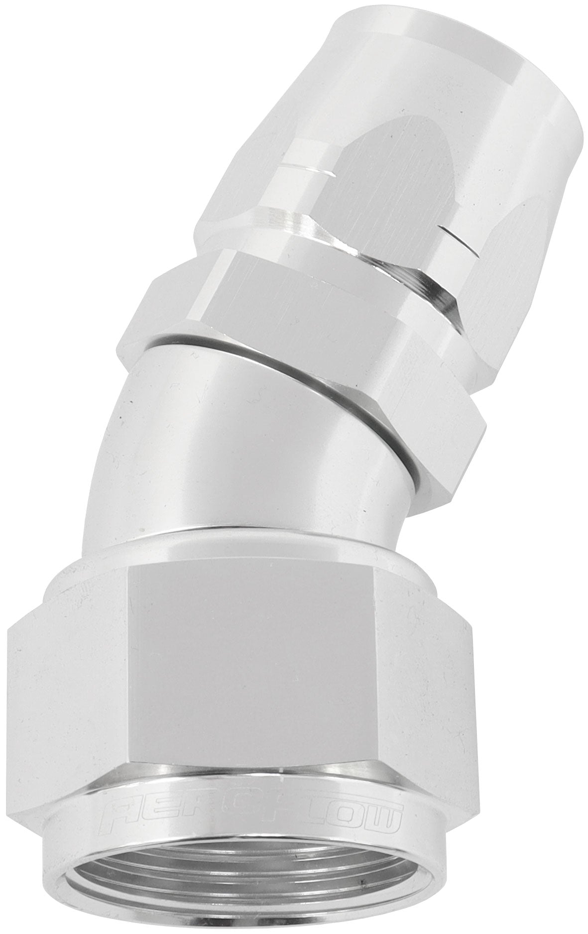 AF557-12-16S - ALLOY 30 DEG HOSE END -12 HOSETO -16AN REDUCER HOSE END SILV