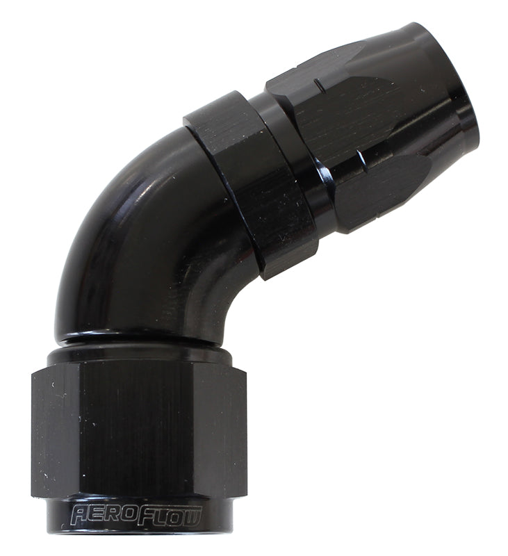 AF558-06-08BLK - ALLOY 60 DEG HOSE END -6 HOSE TO -8 REDUCER HOSE END BLACK