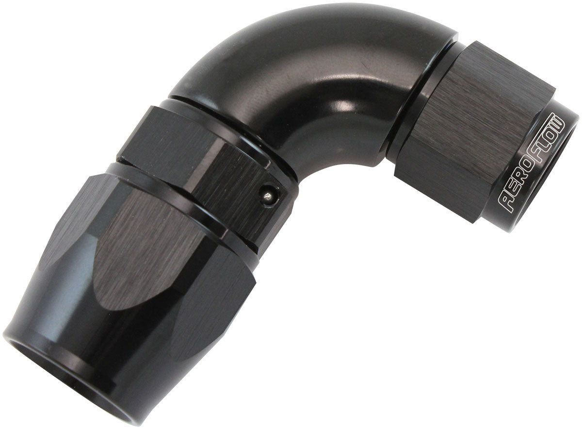 AF573-08-06DBLK - STEPPED 90 DEGREE END -8 HOSE TO -6AN EXPANDER HOSE END BLACTEFLON AF 573-08-06DBLK