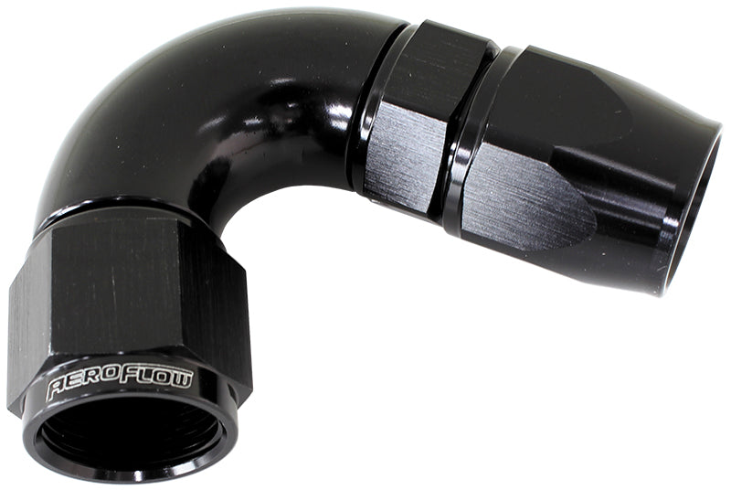 AF574-06DBLK - 120 DEG -6AN FULL FLOW TEFLON HOSE END BLACK 1 PIECE FULLFLO