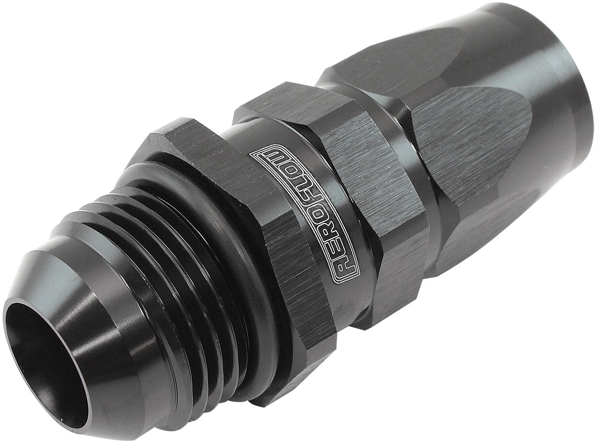 AF580-10-12DBLK - MALE -12AN to 10AN TEFLON HOSEEND STRAIGHT MALE ORB BLACK