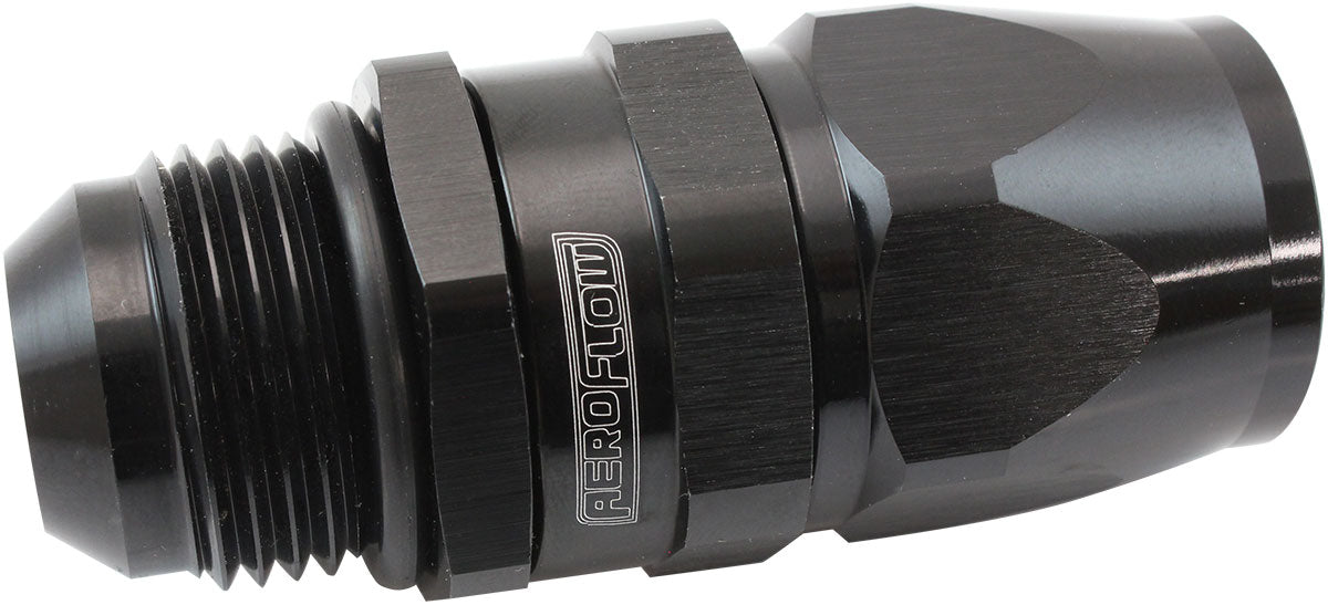 AF580-12-12DBLK - MALE -12AN to 12AN TEFLON HOSEEND STRAIGHT MALE ORB BLACK