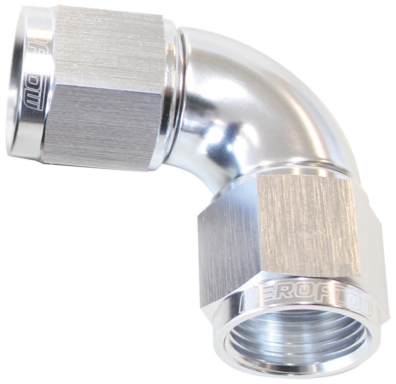 AF583-16S - -16AN 90 DEG SWIVEL COUPLER SILVER BILLET FULL FLOW 1 PIEC