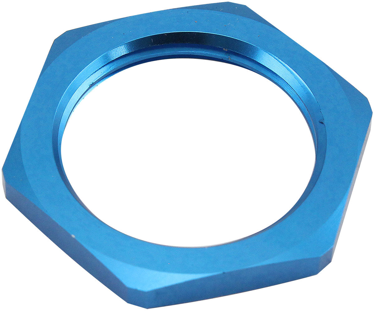 AF59-924-06 - REPLACEMENT -6AN JAM NUT FULL FLOW BULKHEAD BLUE HALF NUT
