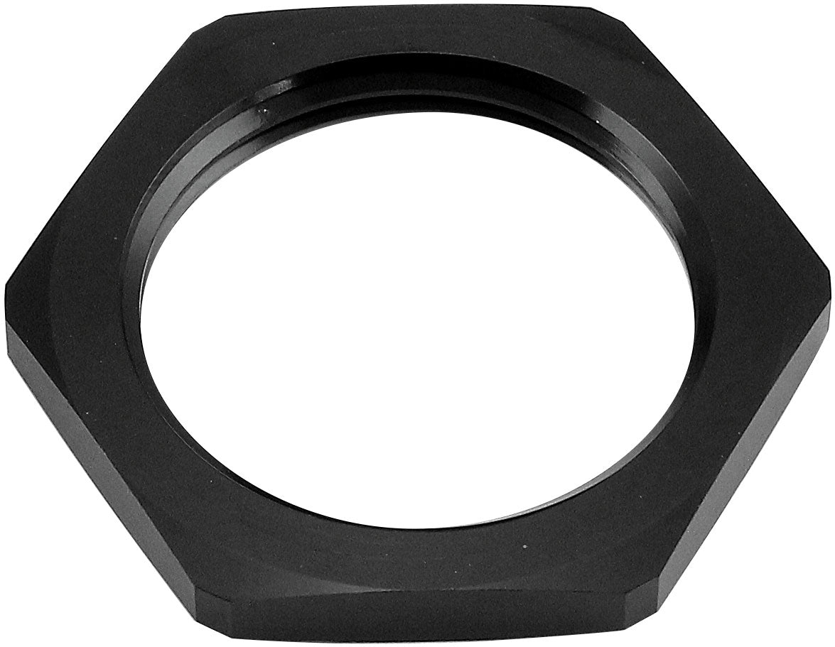 AF59-924-08BLK - REPLACEMENT -8AN JAM NUT FULL FLOW BULKHEAD BLACK HALF NUT