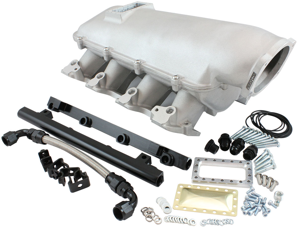 AF6063-5000 - GM LS MODULAR INTAKE MANIFOLD CATHEDRAL PORT LOW RISE EFI NATURAL Aeroflow - AF6063-5000
