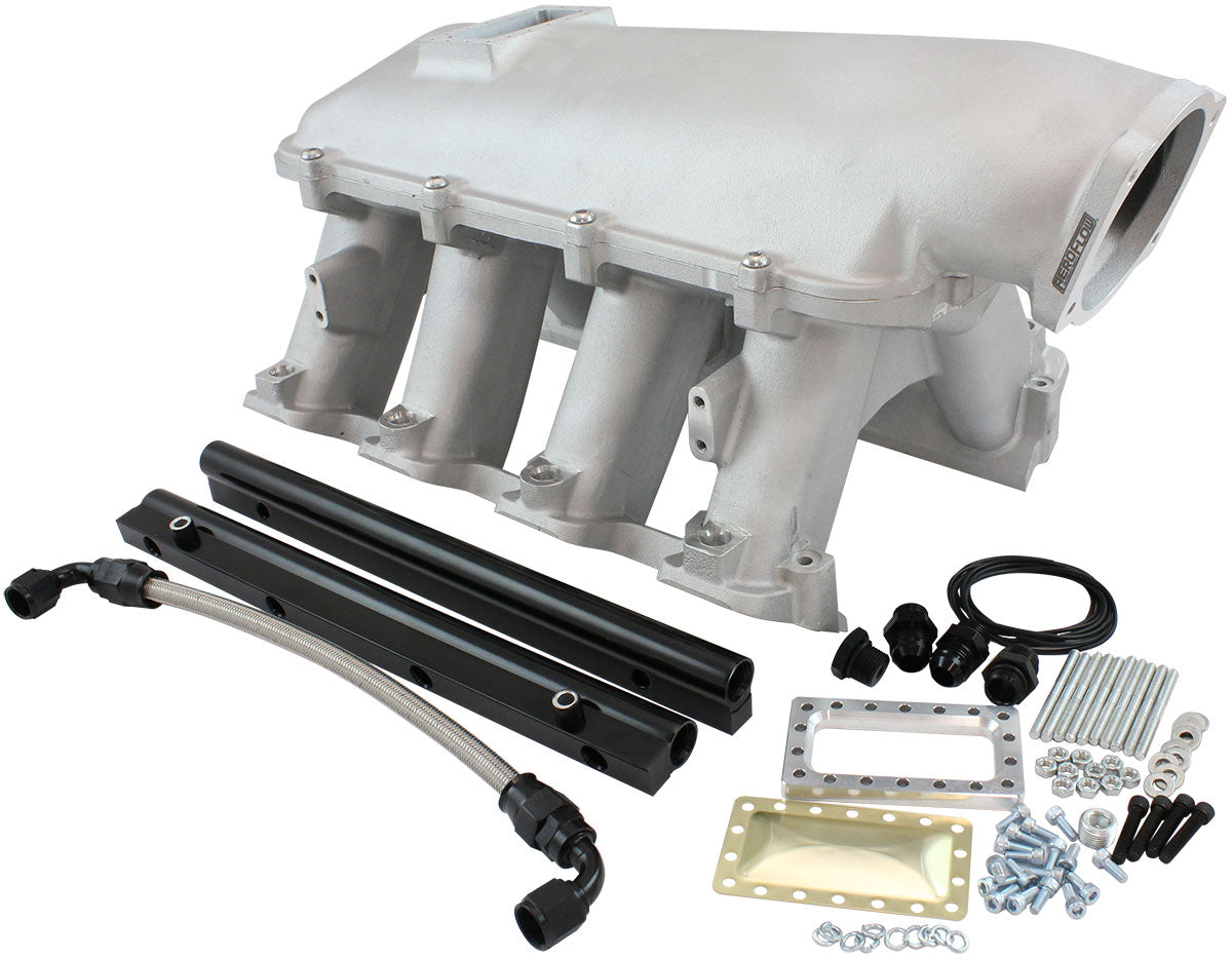 AF6063-6001 - GM LS MODULAR INTAKE MANIFOLD RECTANGLE PORT HI RISE EFI NATURAL Aeroflow - AF6063-6001