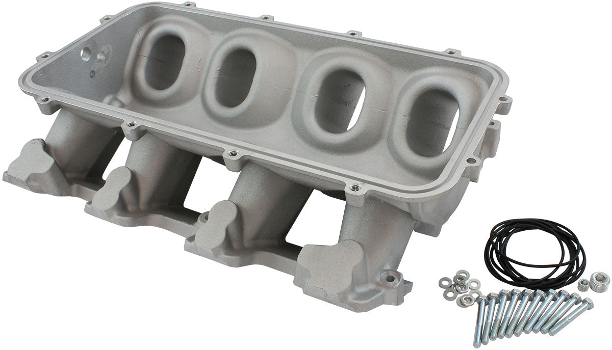 AF6079-6000 - LOW RISE NON EFI GM LS BASE MODULAR INTAKE MANI RECTANGLE PORT NATURAL AF 6079-6000