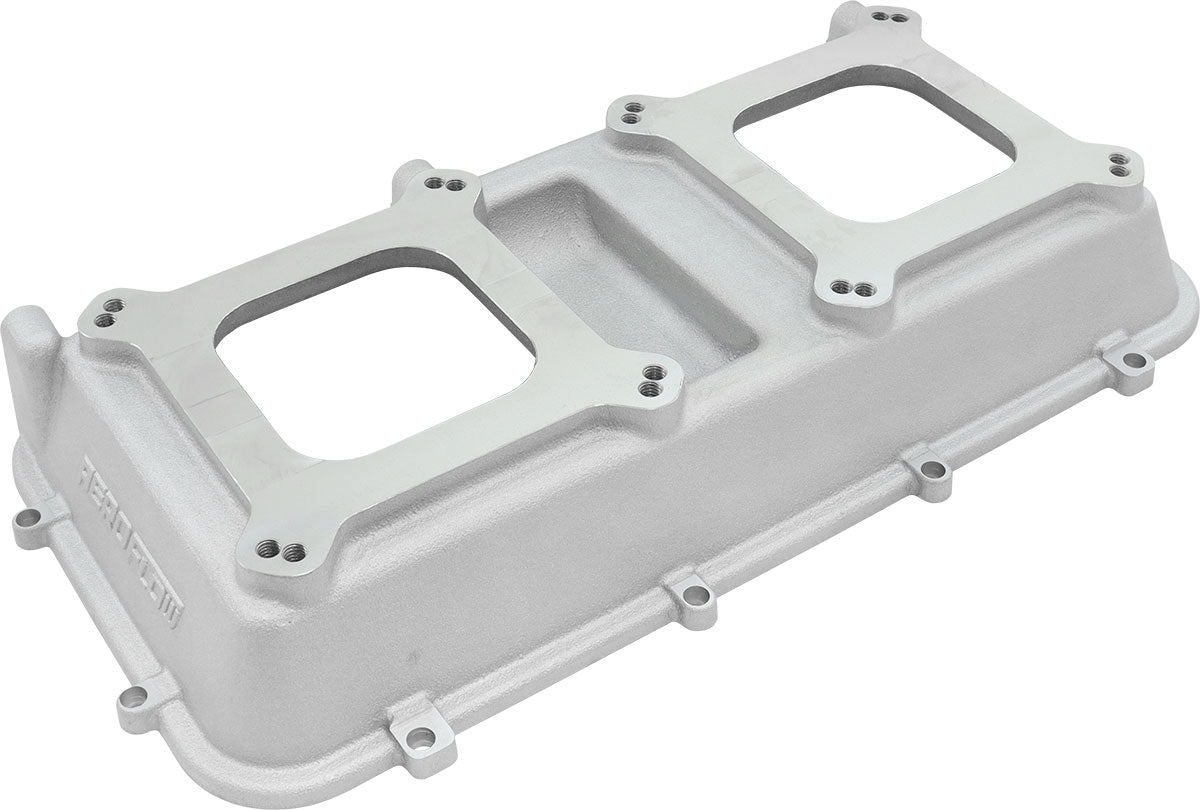 AF6085-0000 - DUAL CARBURETTOR TOP PLATE MODULAR INTAKE MANIFOLD 4150 TWIN NATURAL CAST AF 6085-0000