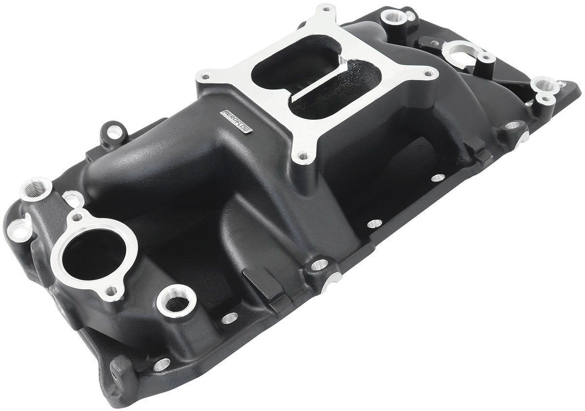 AF6211-1001 - BBC AIR GAP INTAKE MANIFOLD DUAL PLANE CHEV 454 BLACK OVAL