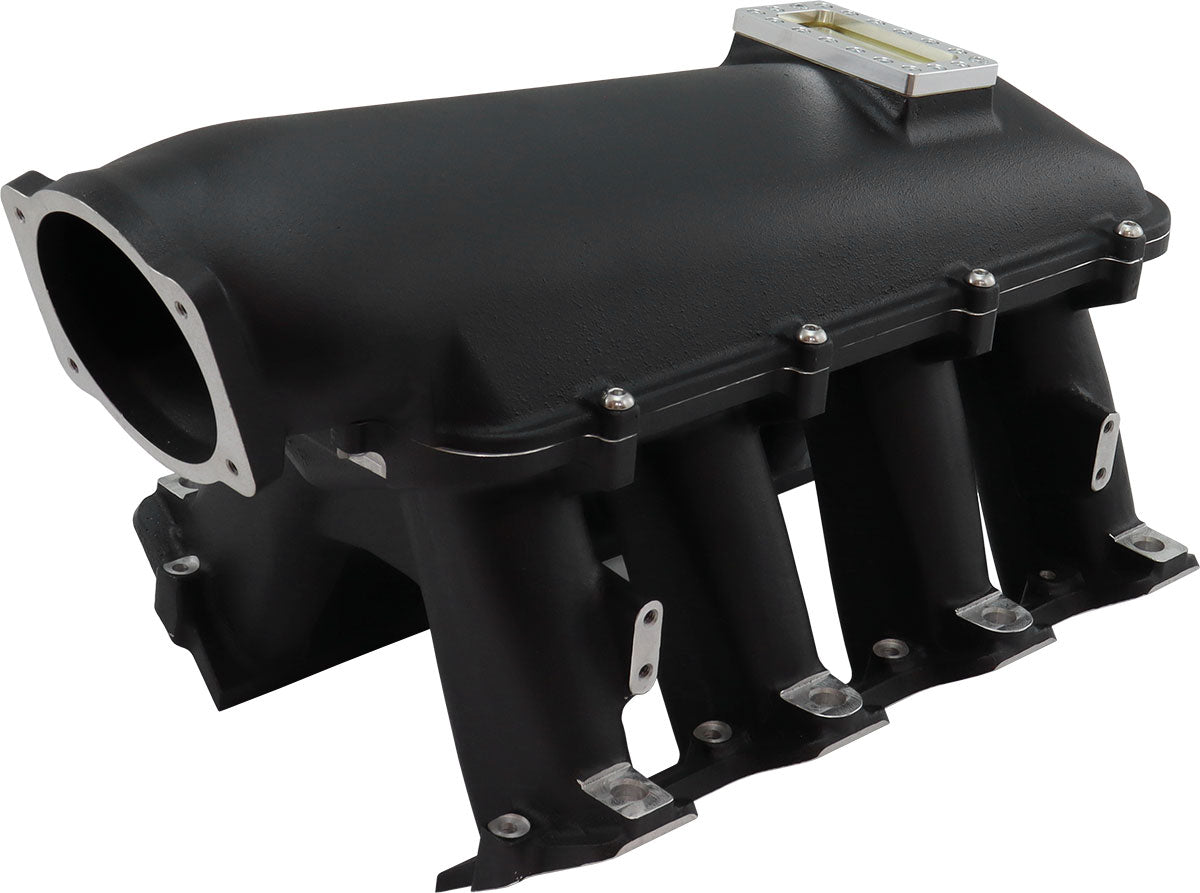 AF6263-5001 - GM LS MODULAR INTAKE MANIFOLD CATHEDRAL PORT HI RISE EFI BLACK Aeroflow - AF6263-5001