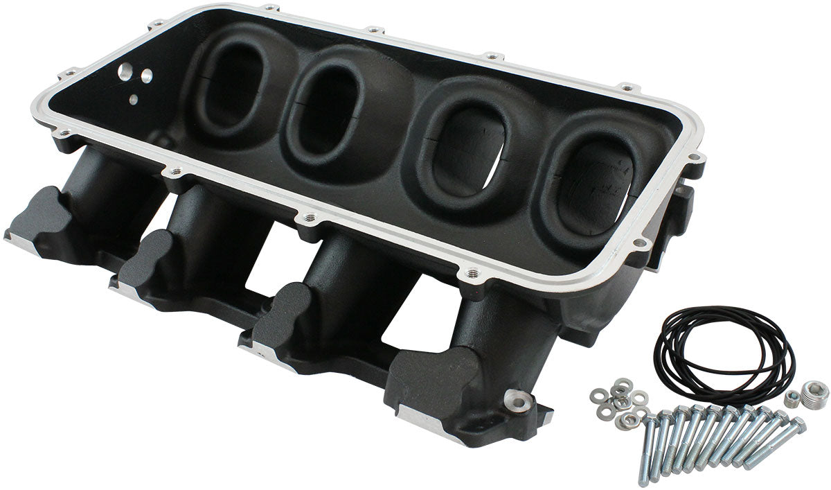 AF6279-5000 - LOW RISE NON EFI GM LS BASE MODULAR INTAKE MANI CATHEDRAL PORT BLACK AF 6279-5000