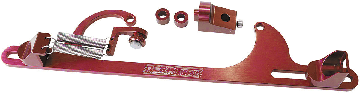 AF64-2001R - BILLET THROTTLE CABLE BRACKET RED SUITS 4150 STYLE
