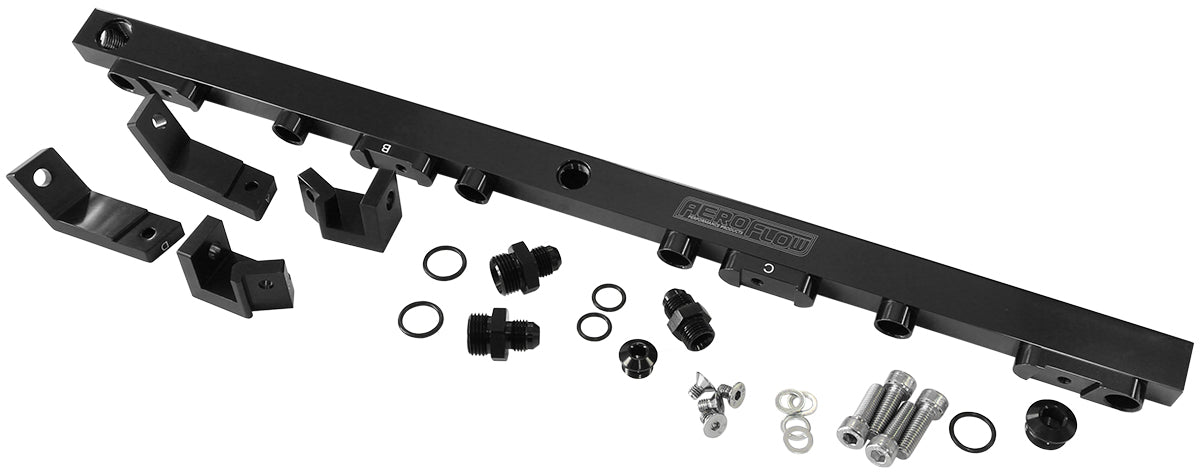AF64-2004BLK - FUEL RAIL KIT BA BF BLACK FORD 6 CYLINDER BARRA