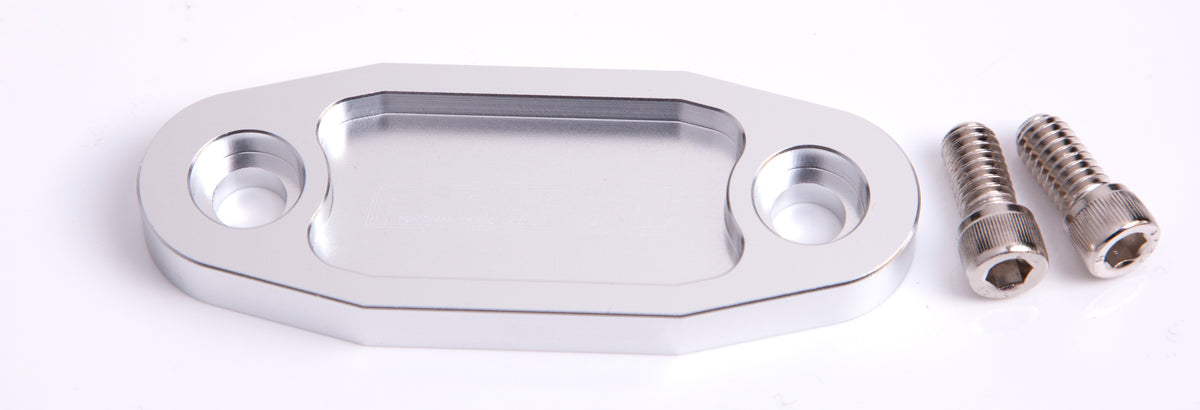 AF64-2020S - BILLET FUEL PUMP BLOCK OFF SILVER SUIT 302 351C