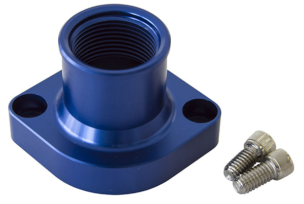 AF64-2021 - BILLET THERMOSTAT HOUSING BLUEFORD 351C STRAIGHT UP CLEVELAN-16ORB Aeroflow - AF 64-2021